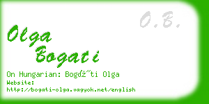 olga bogati business card